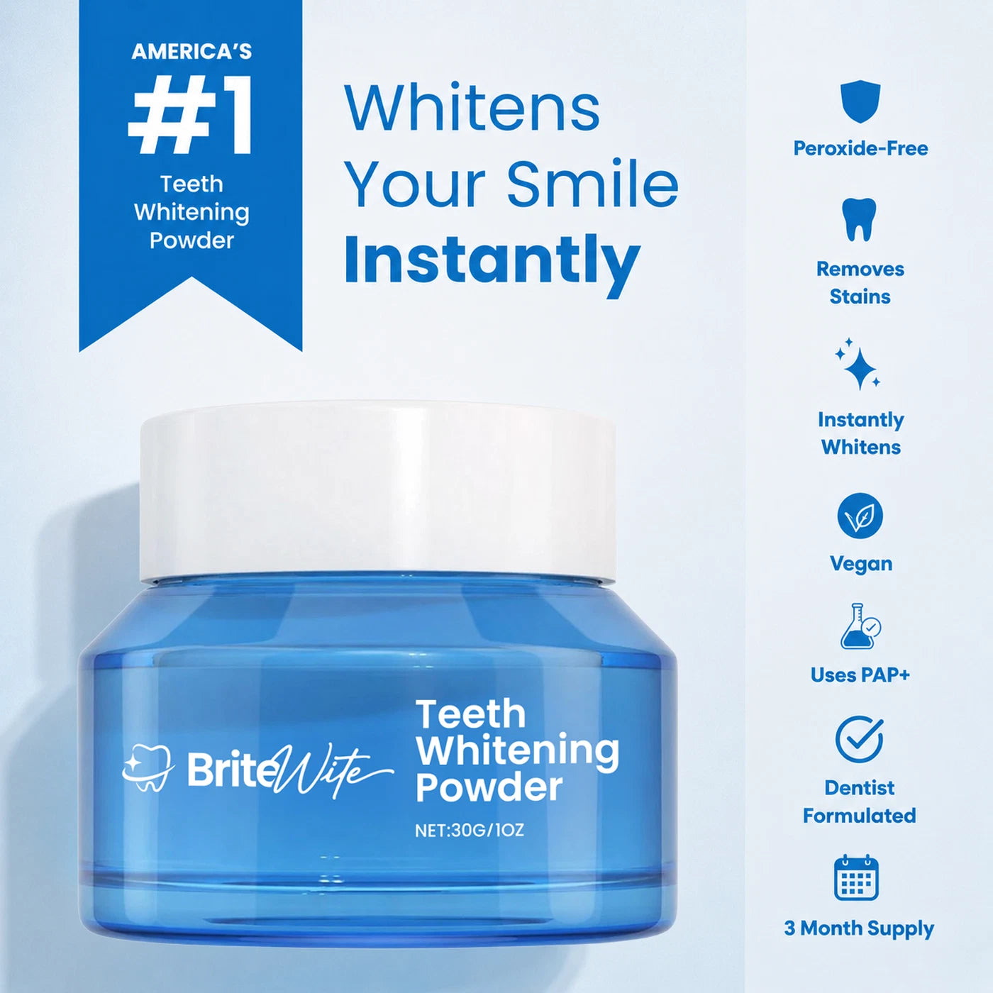 Dentist-Approved Teeth Whitening Powder